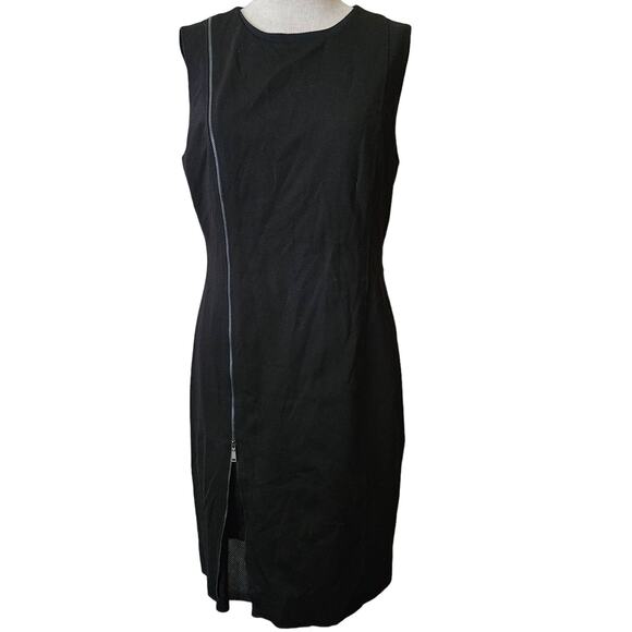 Elie Tahari Black Sleeveless Dress with Zipper Accent Size 8 - Picture 1 of 7